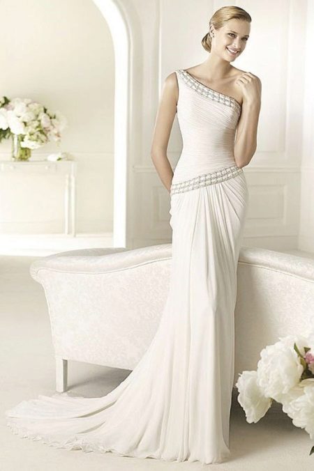 Гръцка елегантна сватбена рокля