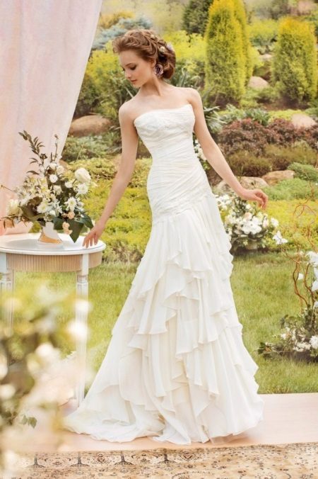 Papilio Wedding Dress with Layered Skirt
