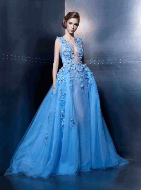 Smuk blå kjole