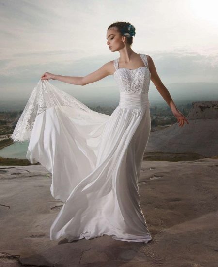 Wedding dress with pearls from Tulipia