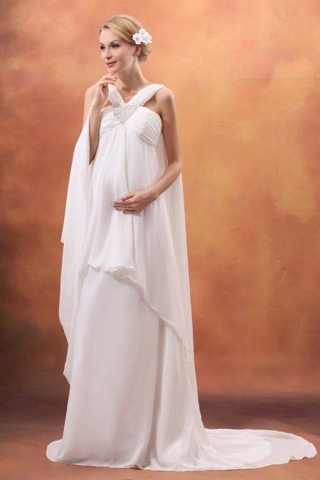 Vestido de novia de maternidad griega