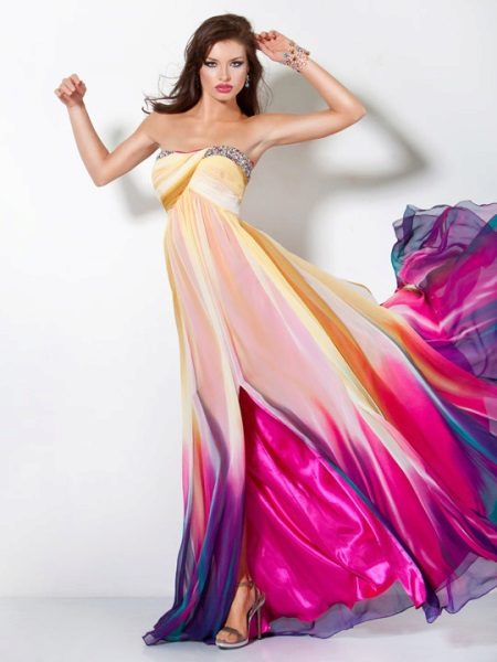 Color dress long