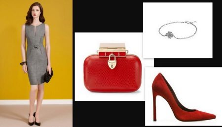Bright accessories for an office dress