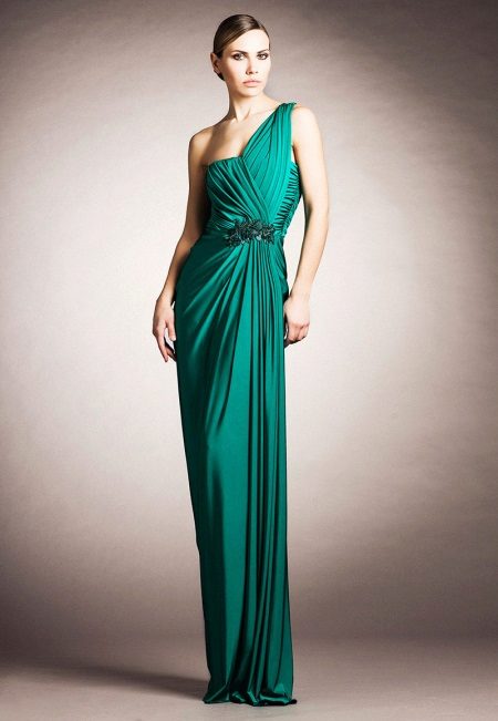Žalios graikų suknelė