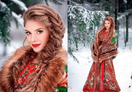 Kosa ispod haljine u ruskom stilu