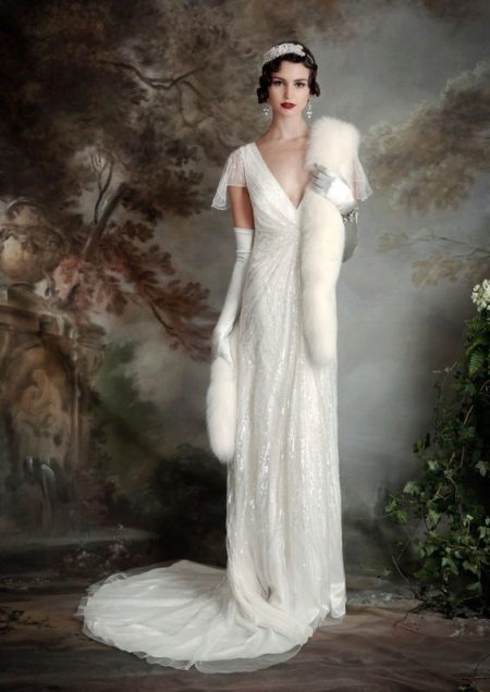 Vestuvinė „Gatsby“ stiliaus suknelė
