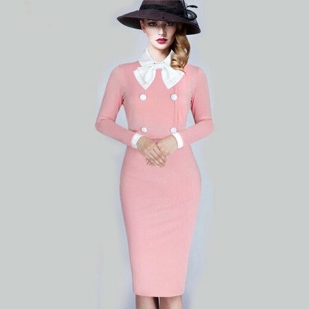 Ροζ κομψό φόρεμα