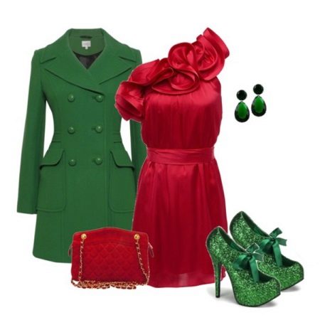Zöld cseresznye ruha kiegészítők