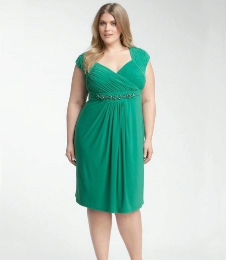 Mid-length viscose dress for overweight girls