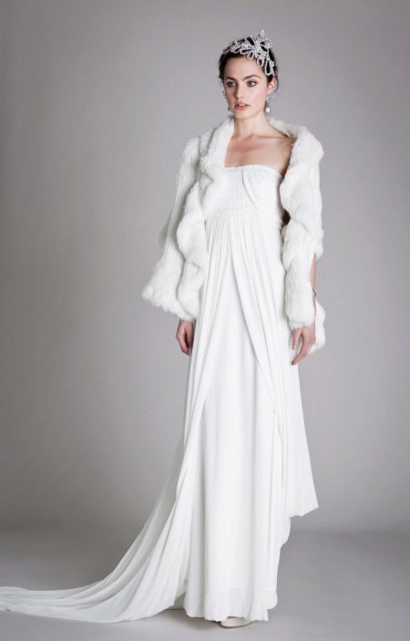 Chicago dress with fur cape