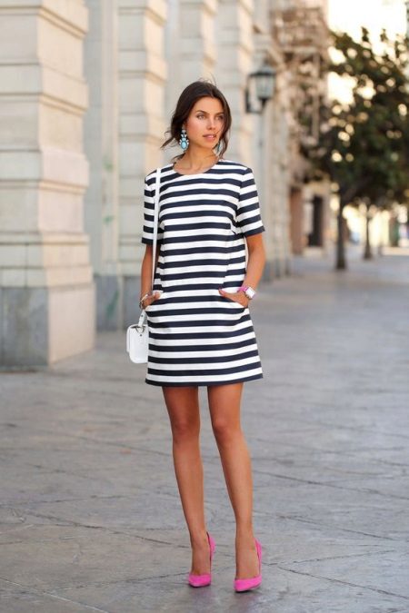 Striped casual haljina