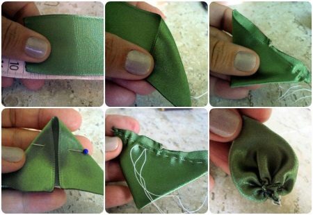 Създайте лист от сатенена панделка