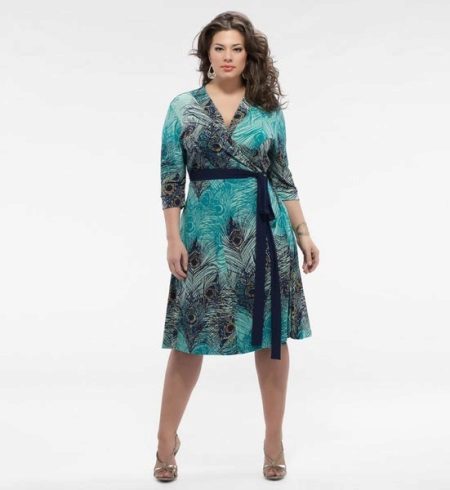 Badjas met print voor vrouwen met overgewicht