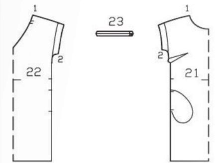 Vzor rovné šaty s jednodielnym rukávom