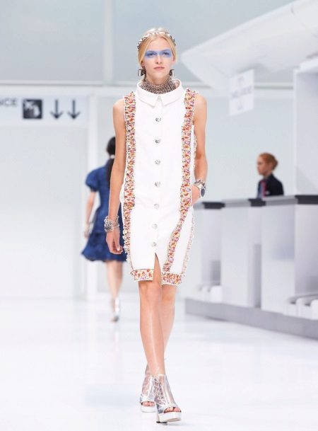 White wool dress