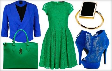 Сини къси аксесоари за бизнес рокли