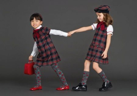 Карирани училищни рокли