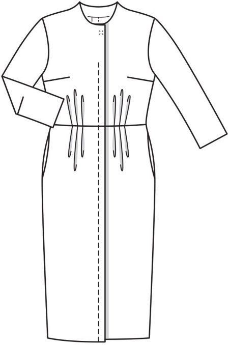 Технички цртеж винтаге хаљине